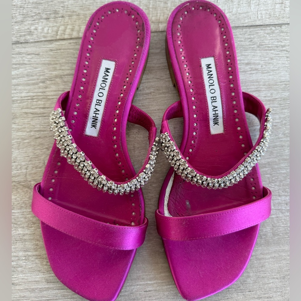 Manolo Blahnik embellished sandals